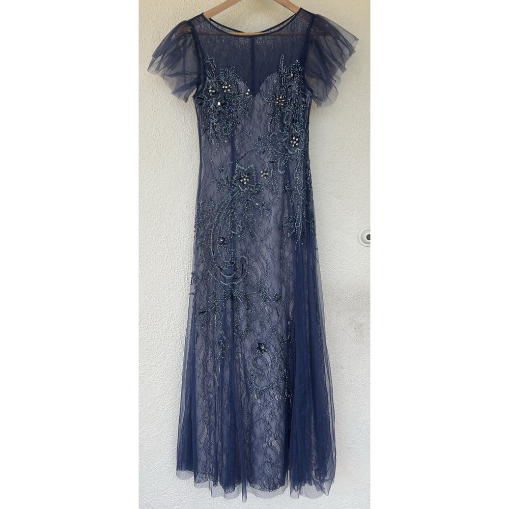 Basix Black Label Beaded Embellished Mesh Lace Gown 4 Whimisgoth Witch Wednesday